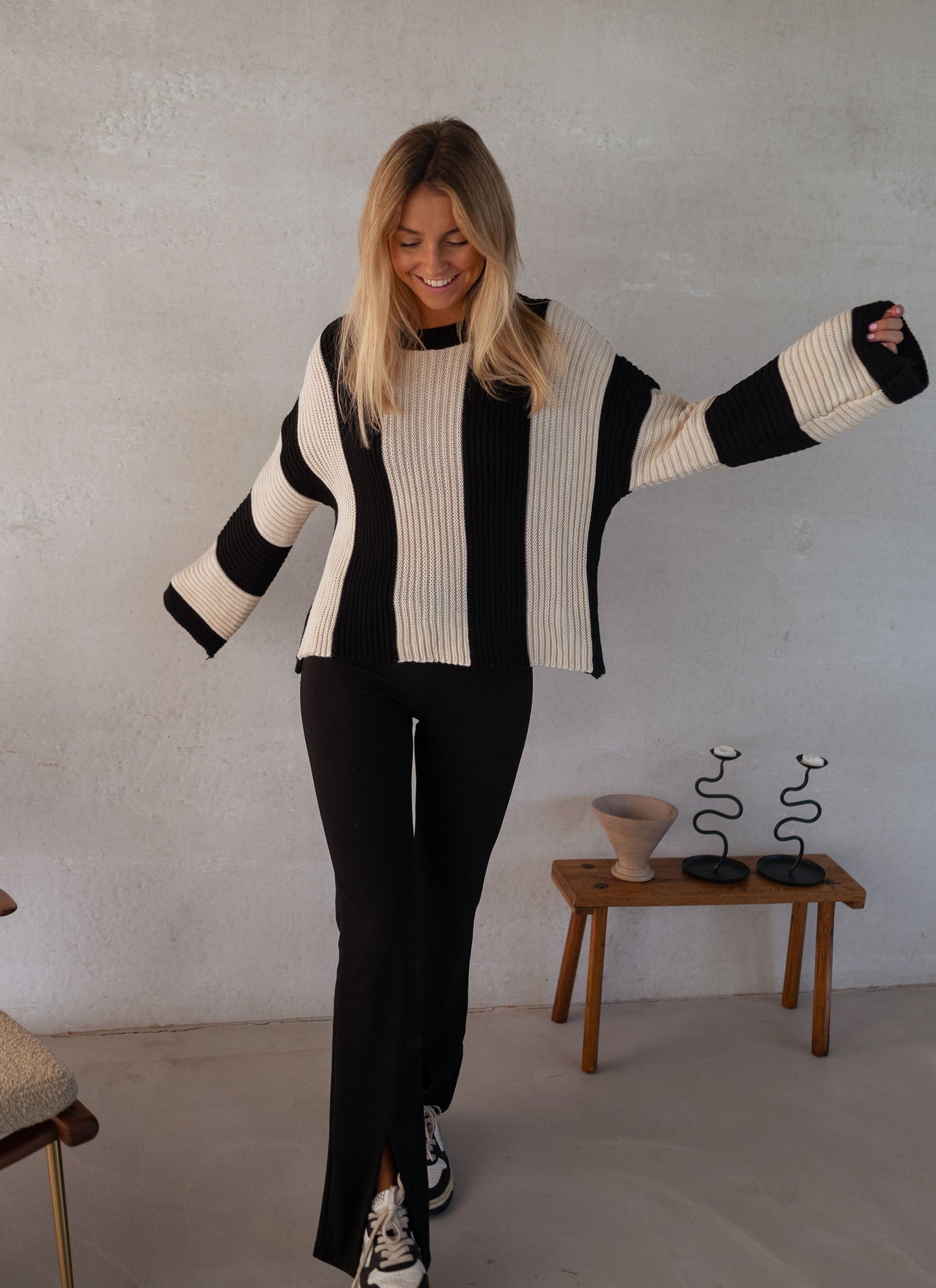 MELINA | Gestreifter Strickpullover