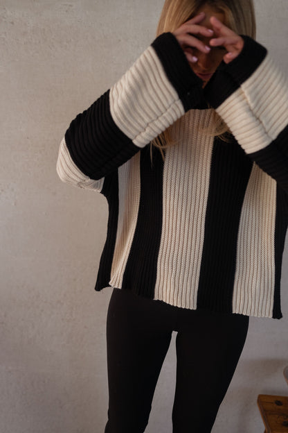 MELINA | Gestreifter Strickpullover