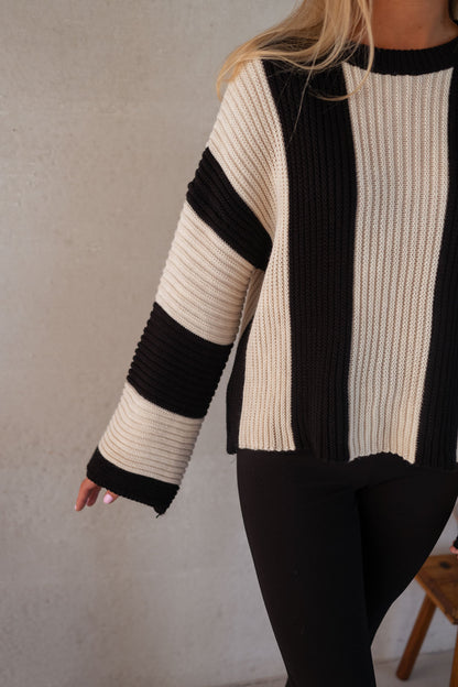 MELINA | Gestreifter Strickpullover