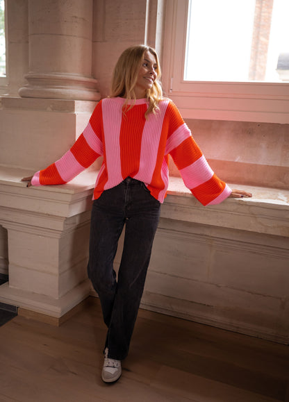 PAULINE™ | Bunter Streifenpullover