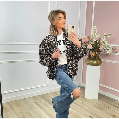 JASMIN | Leopard Bomberjacke