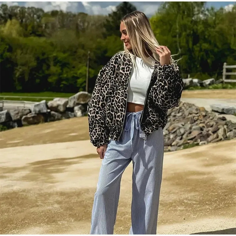 JASMIN | Leopard Bomberjacke
