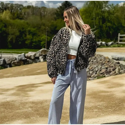 JASMIN | Leopard Bomberjacke