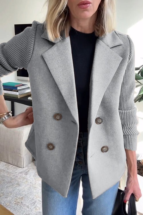 AMORA | Elegante Jacke mit Strickärmeln