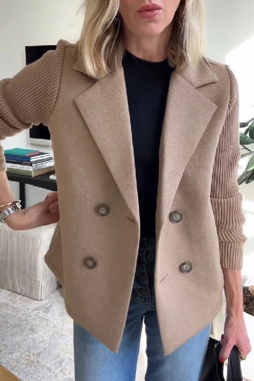 AMORA | Elegante Jacke mit Strickärmeln