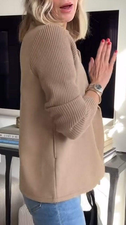 AMORA | Elegante Jacke mit Strickärmeln